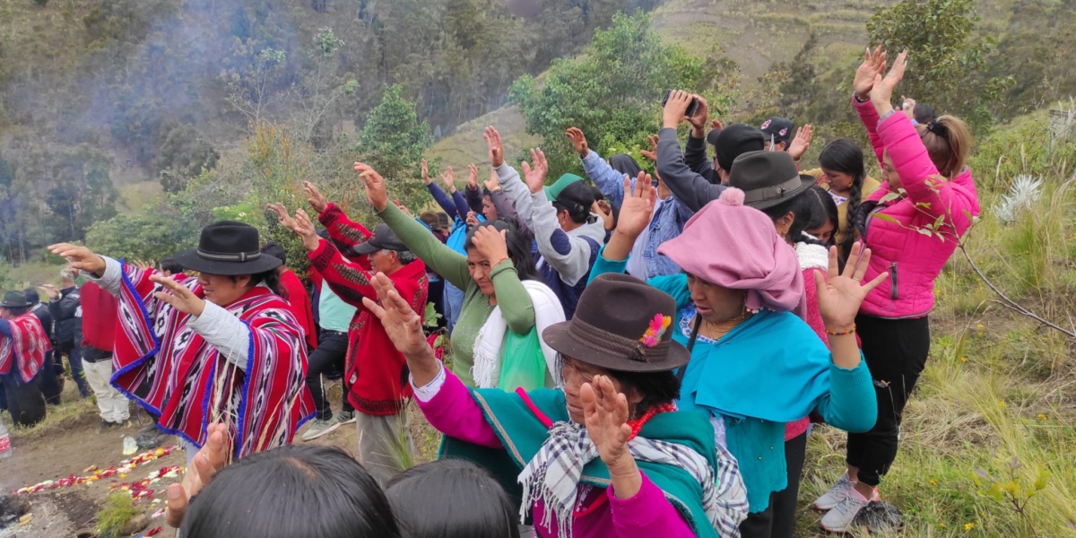 Ritual a la Pachamama en Chimborazo
