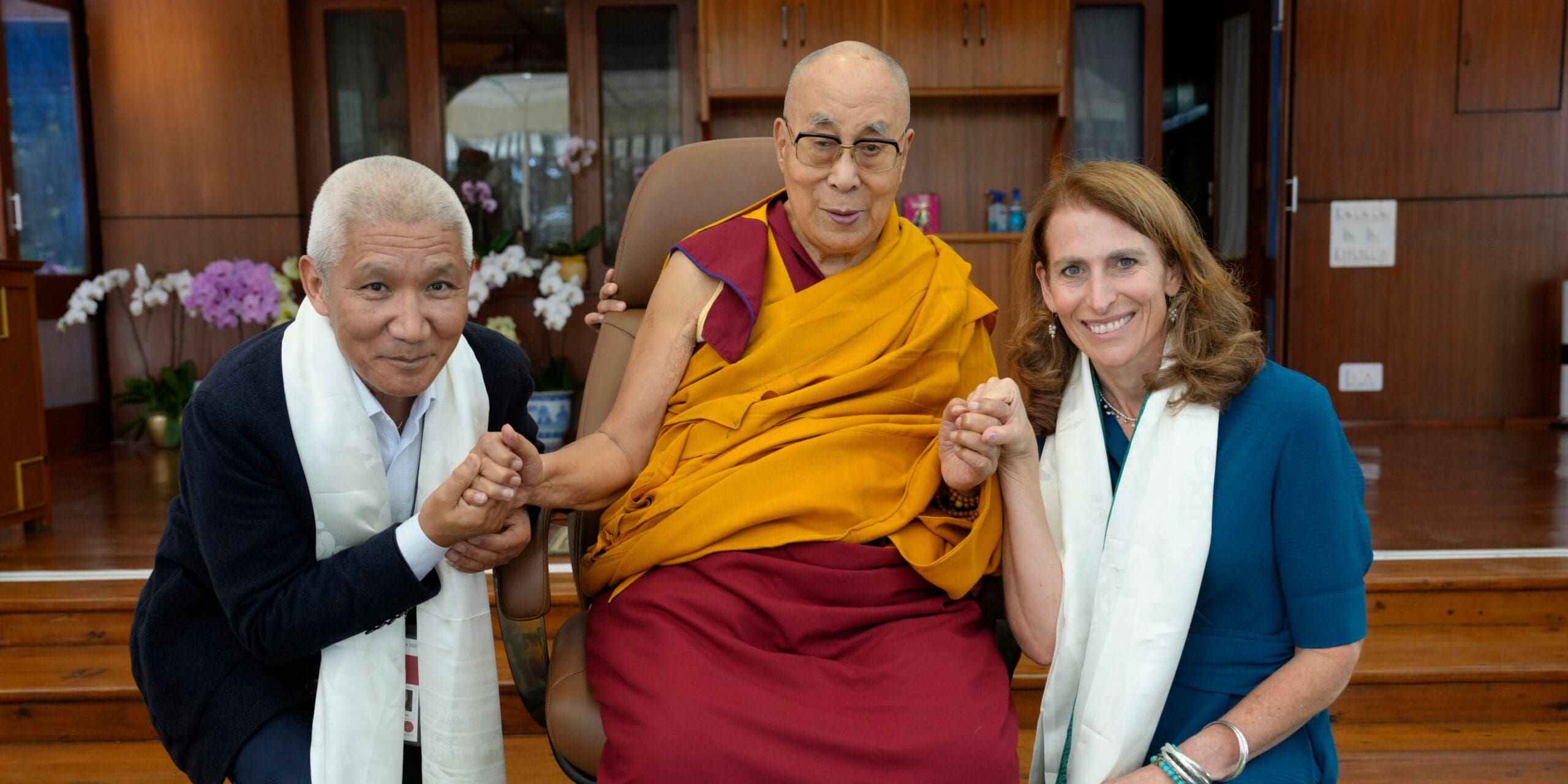 Thupten Jinpa, His Holiness the Dalai Lama, and Sona Dimidjian